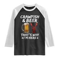 Crawfish Beer Lovers Raglan Shirt Funny Crawfish Cajun Seafood Festival Daddy Crawfish