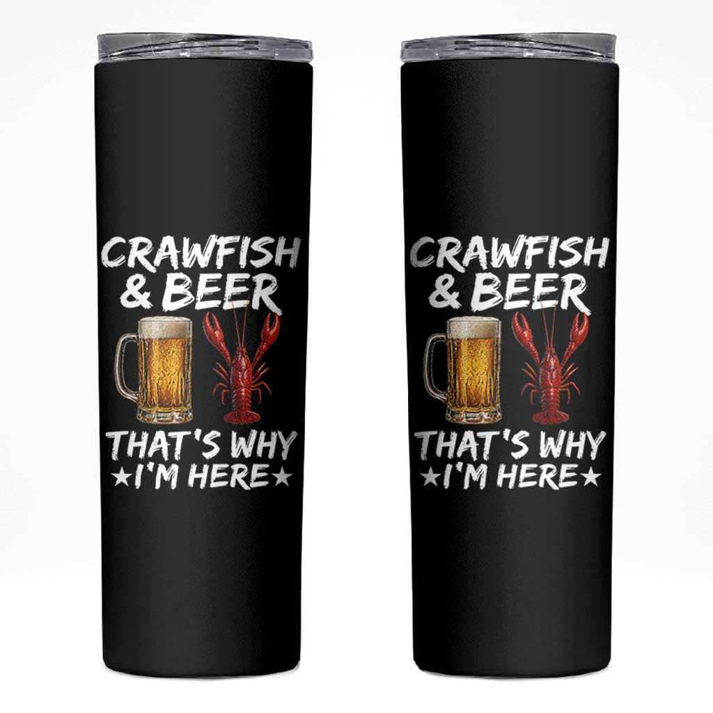 Crawfish Beer Lovers Skinny Tumbler Funny Crawfish Cajun Seafood Festival Daddy Crawfish