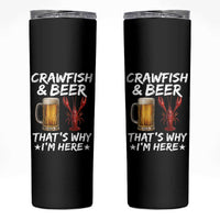 Crawfish Beer Lovers Skinny Tumbler Funny Crawfish Cajun Seafood Festival Daddy Crawfish