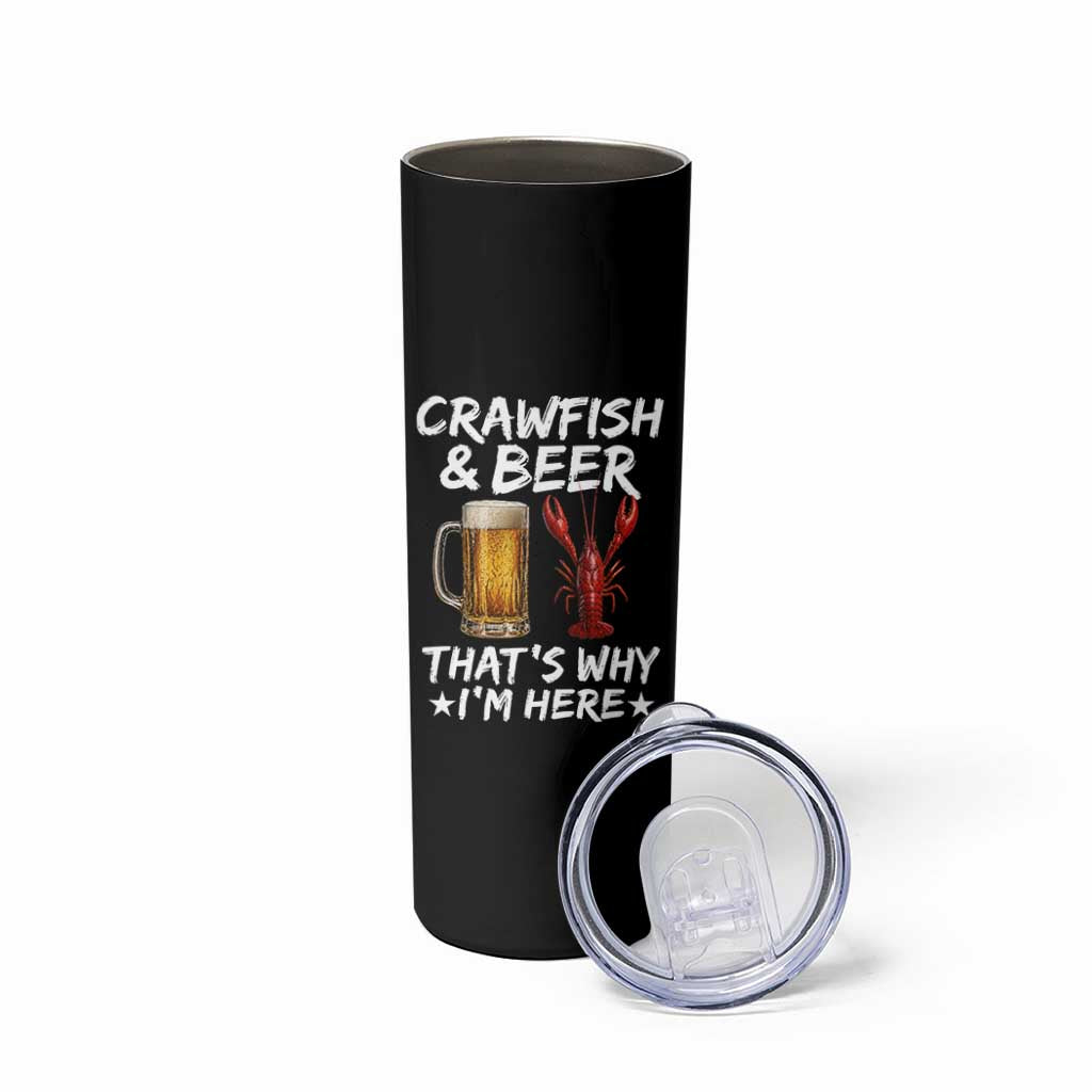 Crawfish Beer Lovers Skinny Tumbler Funny Crawfish Cajun Seafood Festival Daddy Crawfish