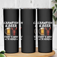 Crawfish Beer Lovers Skinny Tumbler Funny Crawfish Cajun Seafood Festival Daddy Crawfish