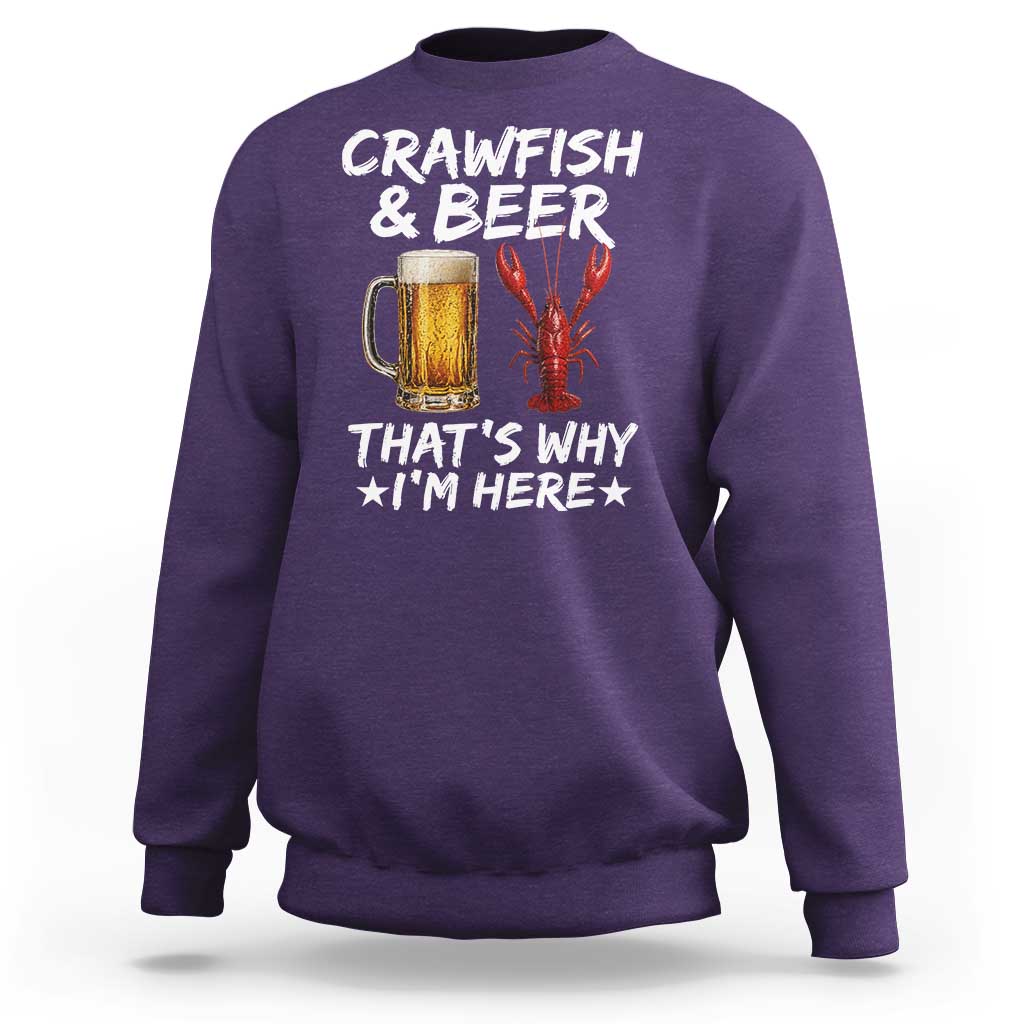 Crawfish Beer Lovers Sweatshirt Funny Crawfish Cajun Seafood Festival Daddy Crawfish