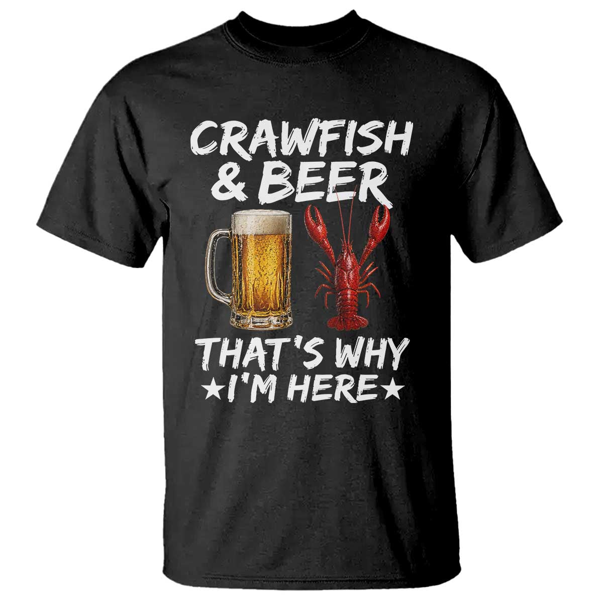 Crawfish Beer Lovers T Shirt Funny Crawfish Cajun Seafood Festival Daddy Crawfish