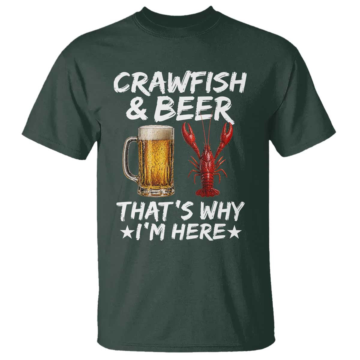 Crawfish Beer Lovers T Shirt Funny Crawfish Cajun Seafood Festival Daddy Crawfish
