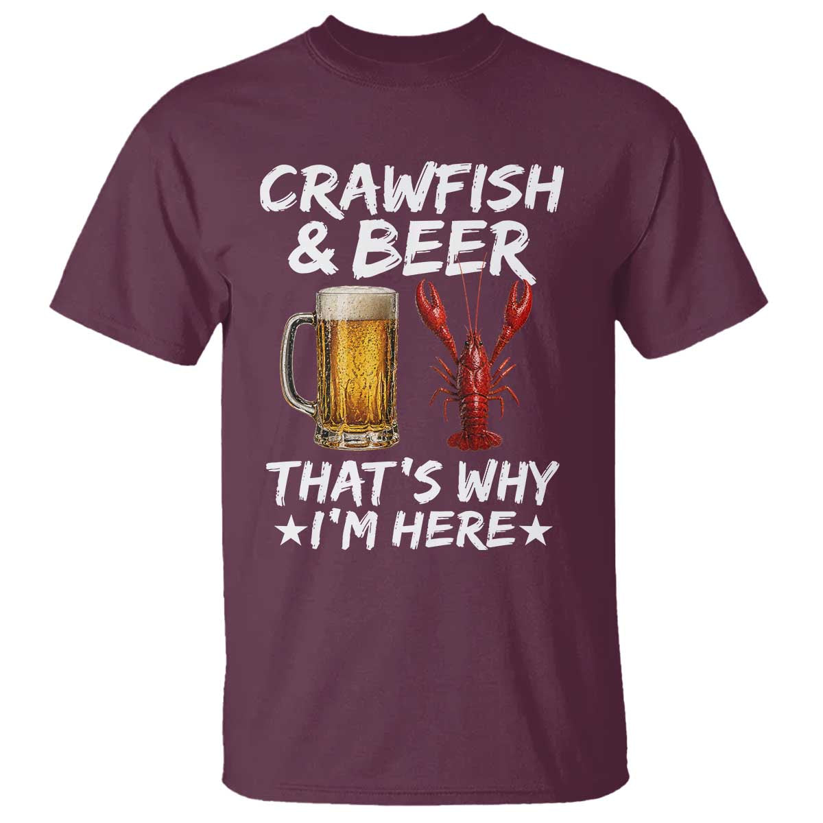 Crawfish Beer Lovers T Shirt Funny Crawfish Cajun Seafood Festival Daddy Crawfish