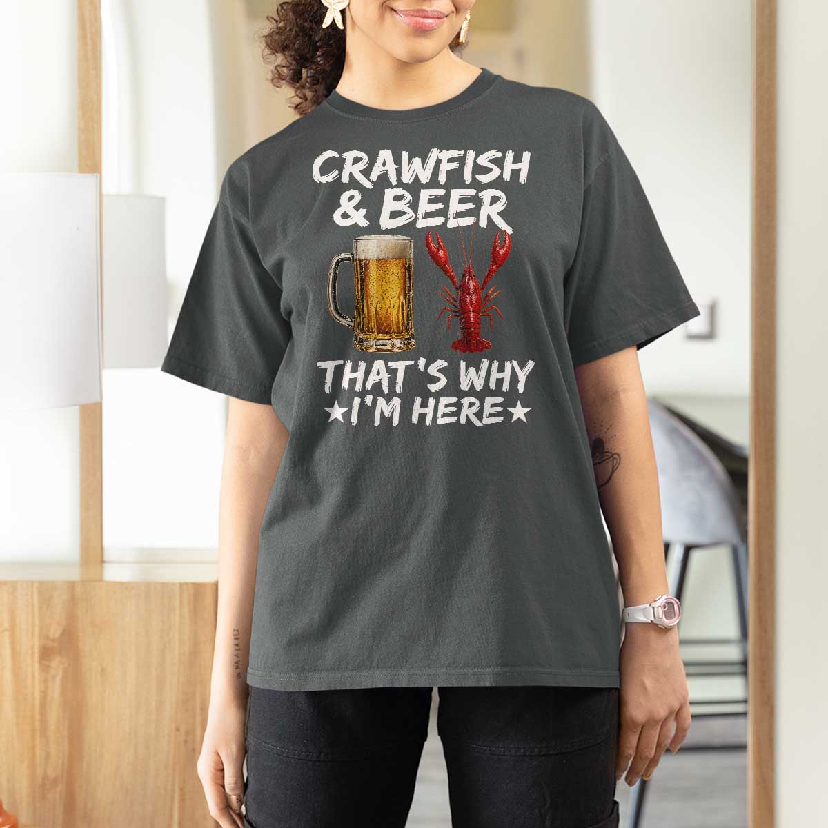 Crawfish Beer Lovers T Shirt For Women Funny Crawfish Cajun Seafood Festival Daddy Crawfish