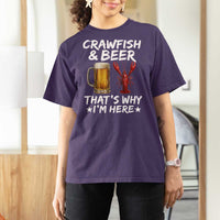 Crawfish Beer Lovers T Shirt For Women Funny Crawfish Cajun Seafood Festival Daddy Crawfish