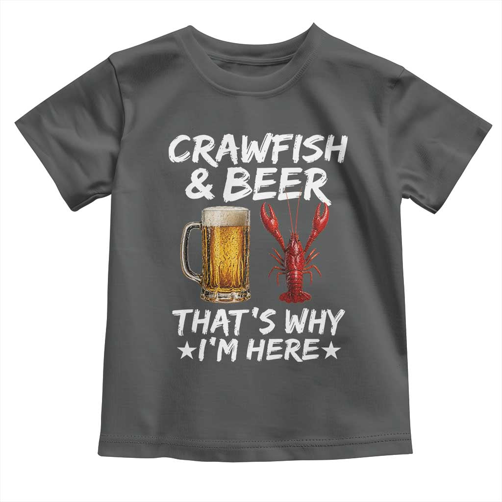 Crawfish Beer Lovers Toddler T Shirt Funny Crawfish Cajun Seafood Festival Daddy Crawfish