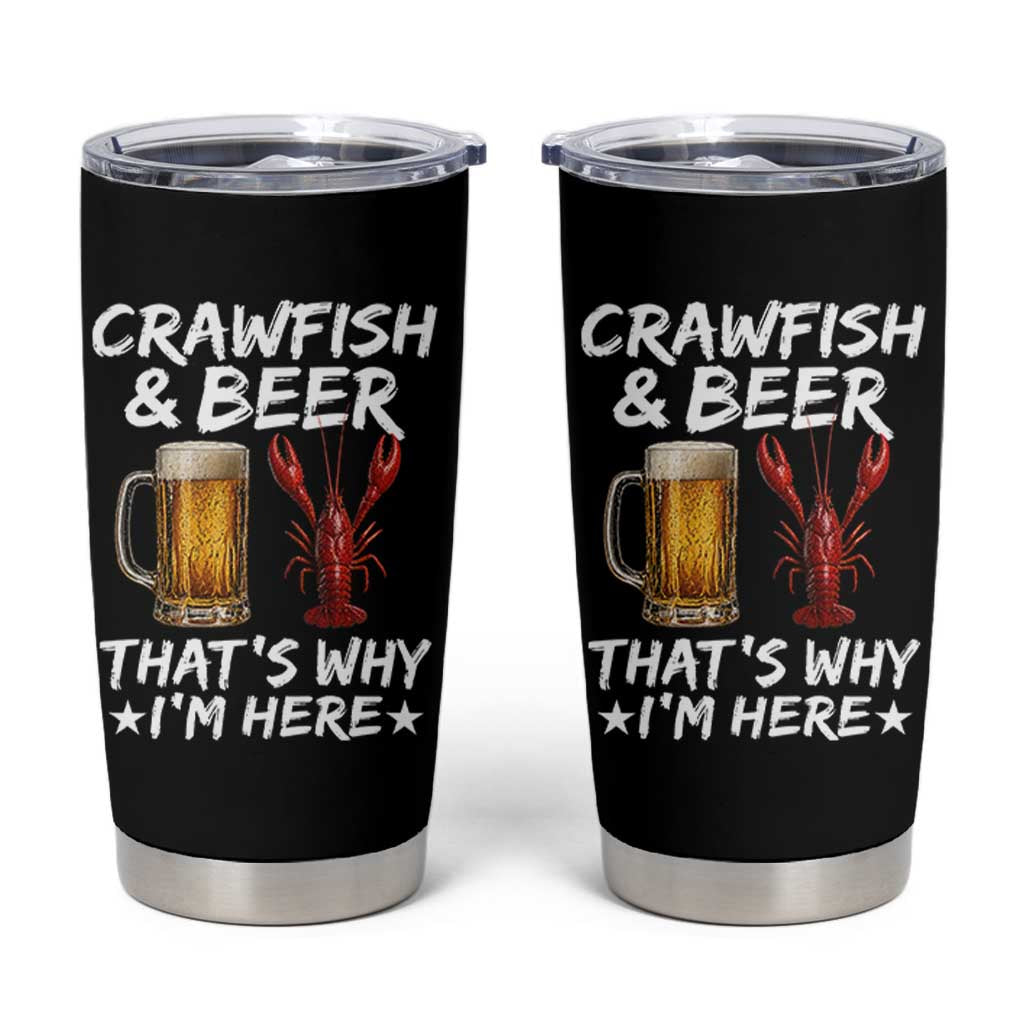 Crawfish Beer Lovers Tumbler Cup Funny Crawfish Cajun Seafood Festival Daddy Crawfish