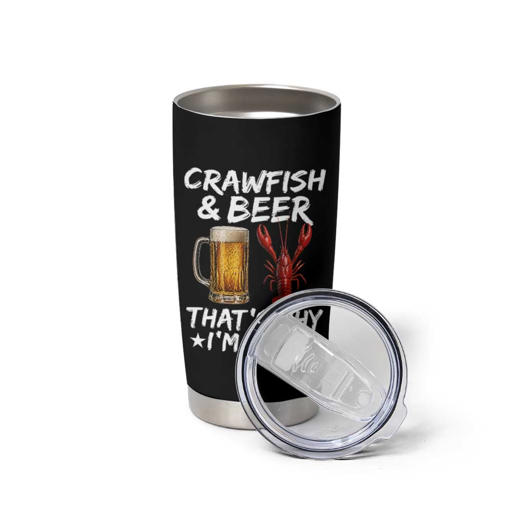 Crawfish Beer Lovers Tumbler Cup Funny Crawfish Cajun Seafood Festival Daddy Crawfish