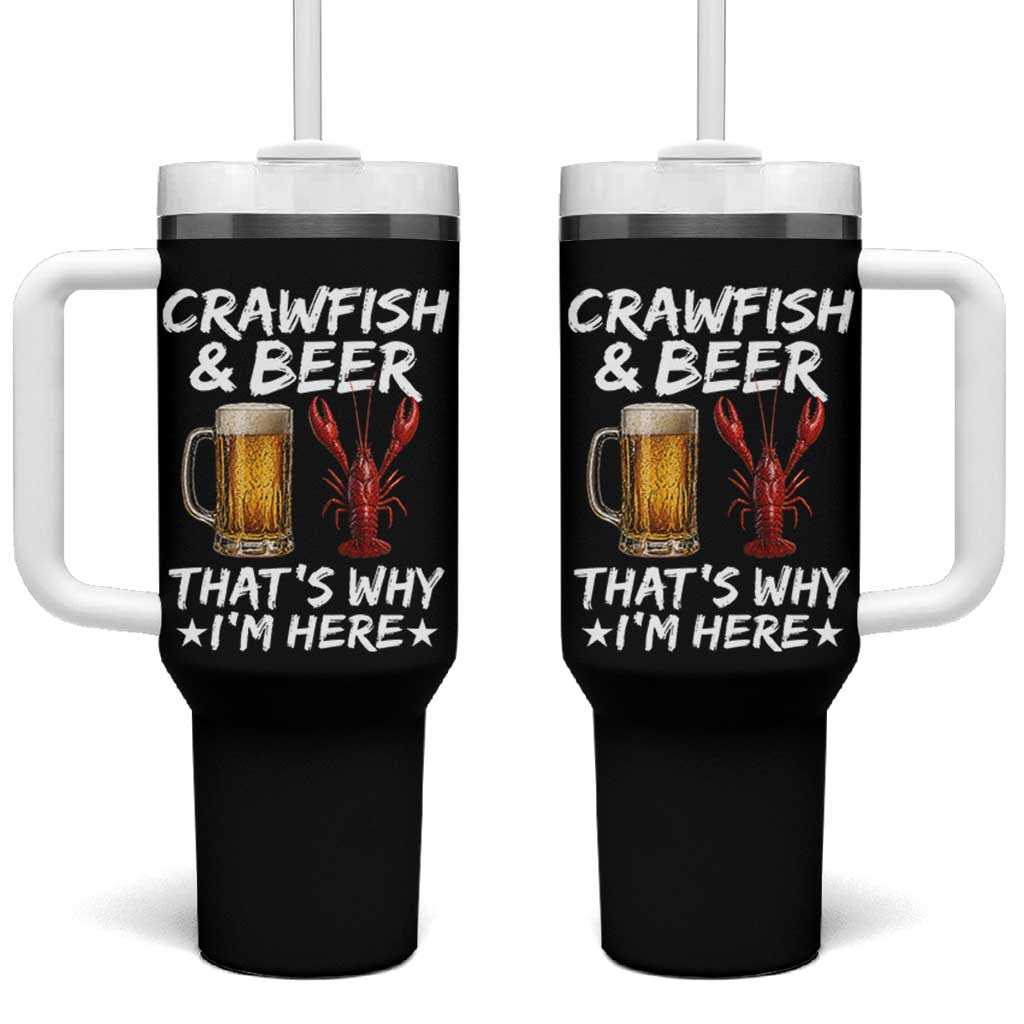 Crawfish Beer Lovers Tumbler With Handle Funny Crawfish Cajun Seafood Festival Daddy Crawfish