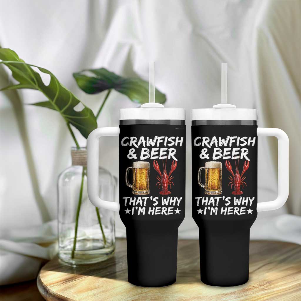 Crawfish Beer Lovers Tumbler With Handle Funny Crawfish Cajun Seafood Festival Daddy Crawfish