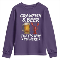 Crawfish Beer Lovers Youth Sweatshirt Funny Crawfish Cajun Seafood Festival Daddy Crawfish