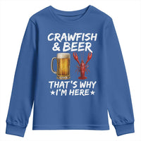 Crawfish Beer Lovers Youth Sweatshirt Funny Crawfish Cajun Seafood Festival Daddy Crawfish