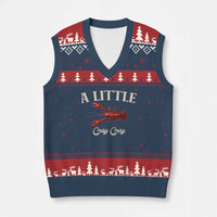 Crawfish Lovers V-Neck Knit Sweater Vest A Little Cray Crayfish Boils Cajun Seafood Festival