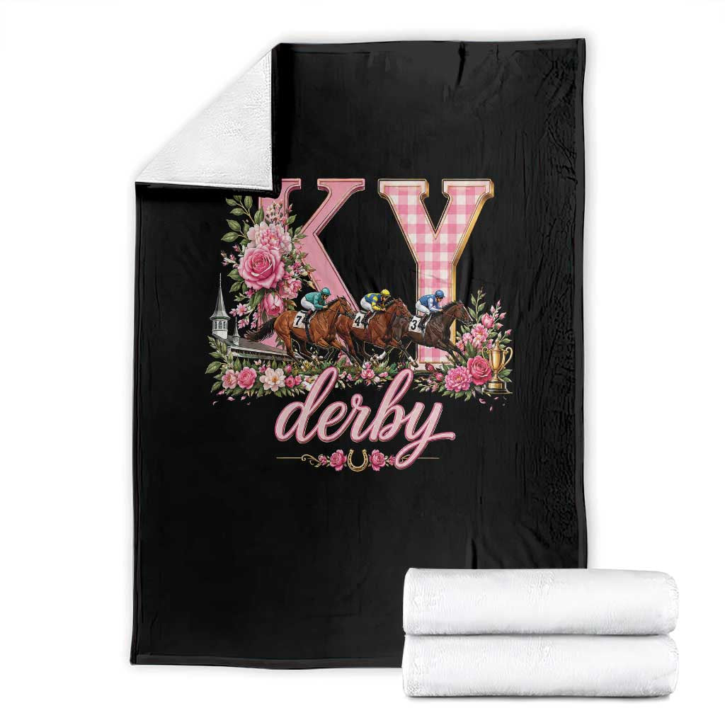 Horse Racing KY Derby Day Vibes Throw Blanket This is My Derby Day Dress