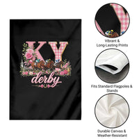 Horse Racing KY Derby Day Vibes Garden Flag This is My Derby Day Dress
