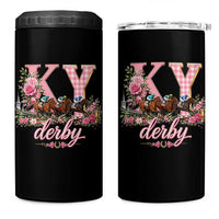 Horse Racing KY Derby Day Vibes 4 in 1 Can Cooler Tumbler This is My Derby Day Dress