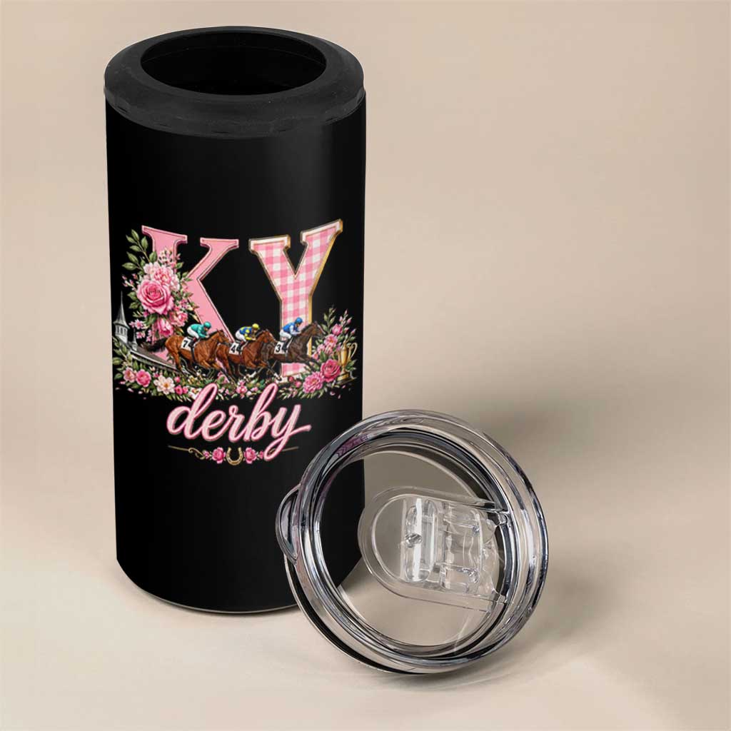 Horse Racing KY Derby Day Vibes 4 in 1 Can Cooler Tumbler This is My Derby Day Dress
