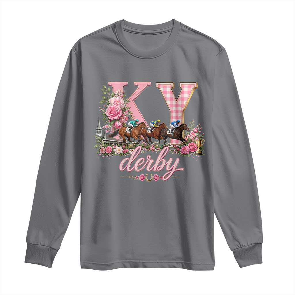 Horse Racing KY Derby Day Vibes Long Sleeve Shirt This is My Derby Day Dress