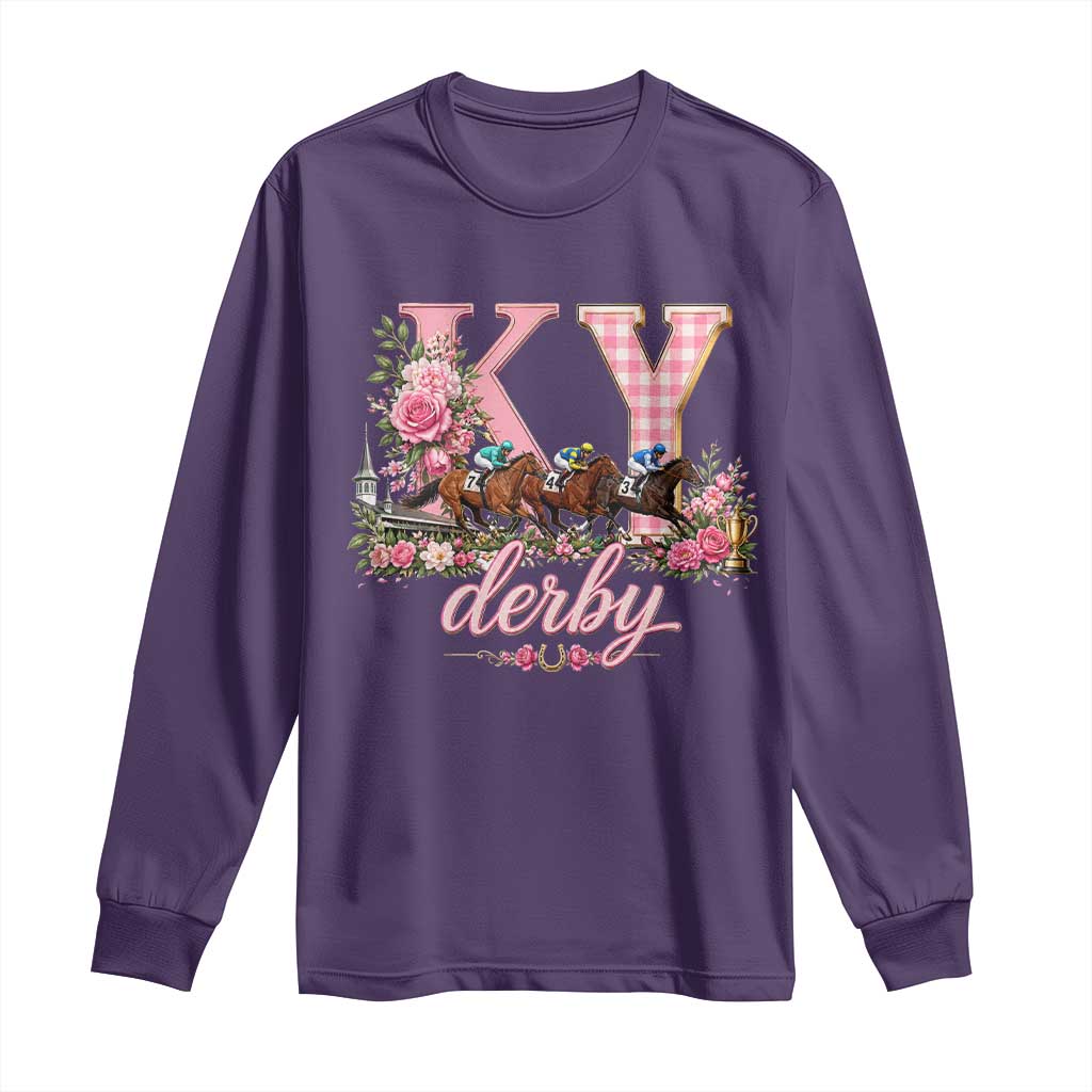 Horse Racing KY Derby Day Vibes Long Sleeve Shirt This is My Derby Day Dress