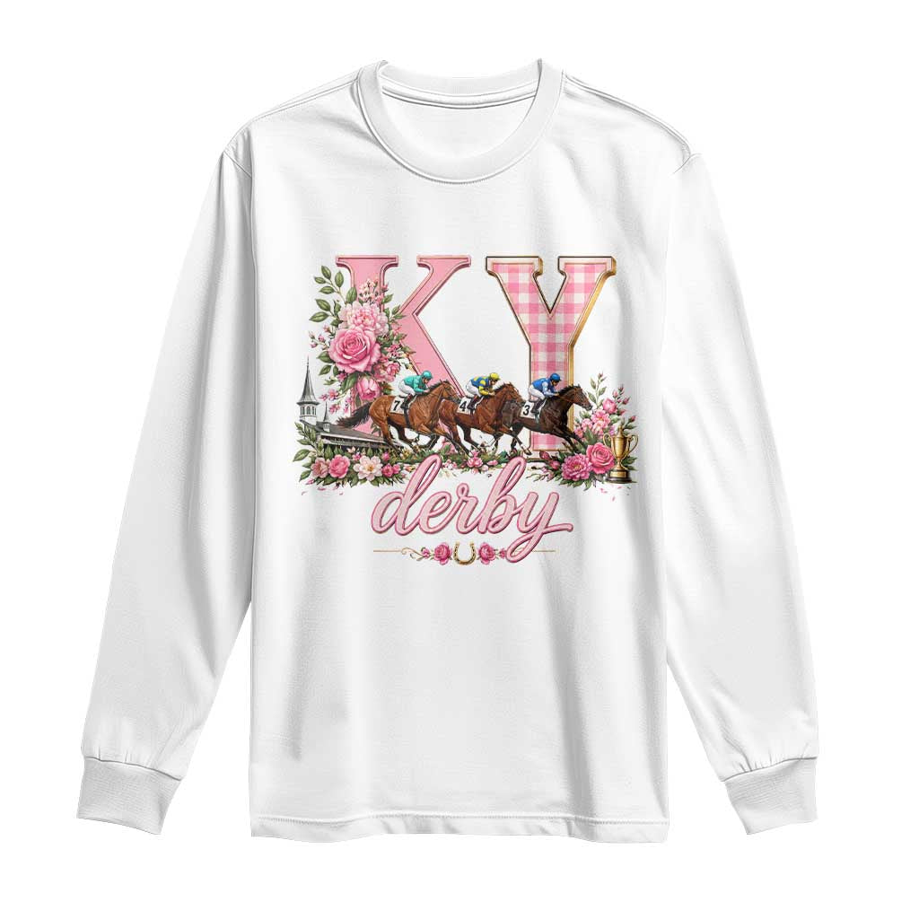 Horse Racing KY Derby Day Vibes Long Sleeve Shirt This is My Derby Day Dress