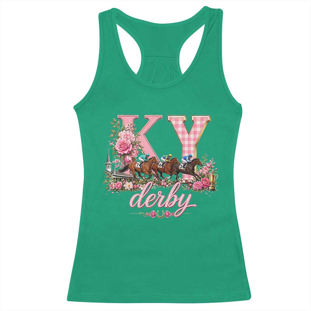 Horse Racing KY Derby Day Vibes Racerback Tank Top This is My Derby Day Dress