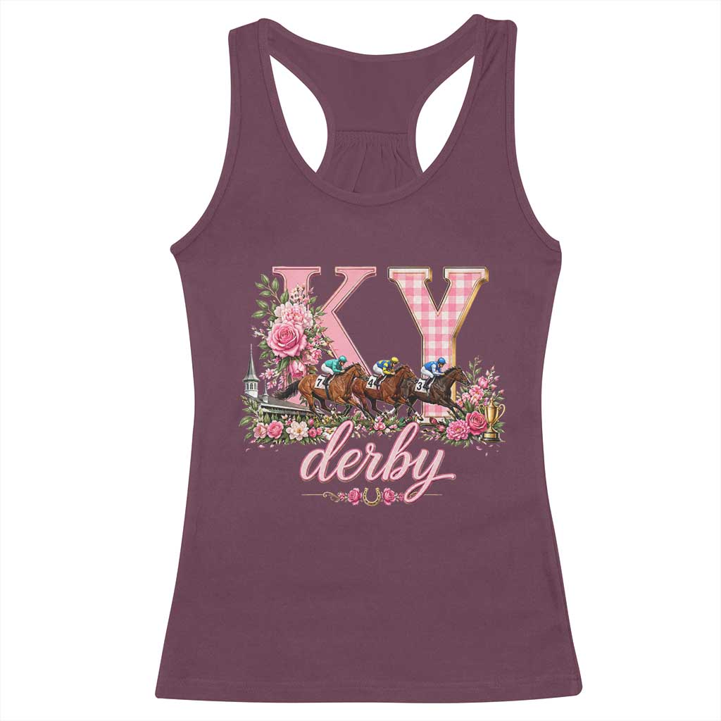 Horse Racing KY Derby Day Vibes Racerback Tank Top This is My Derby Day Dress