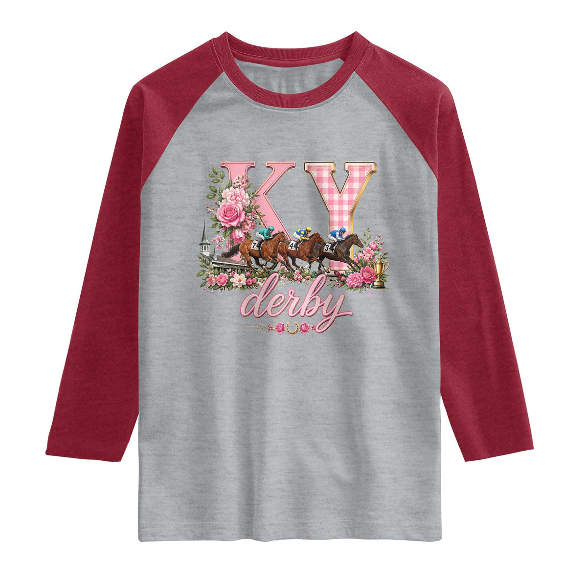 Horse Racing KY Derby Day Vibes Raglan Shirt This is My Derby Day Dress