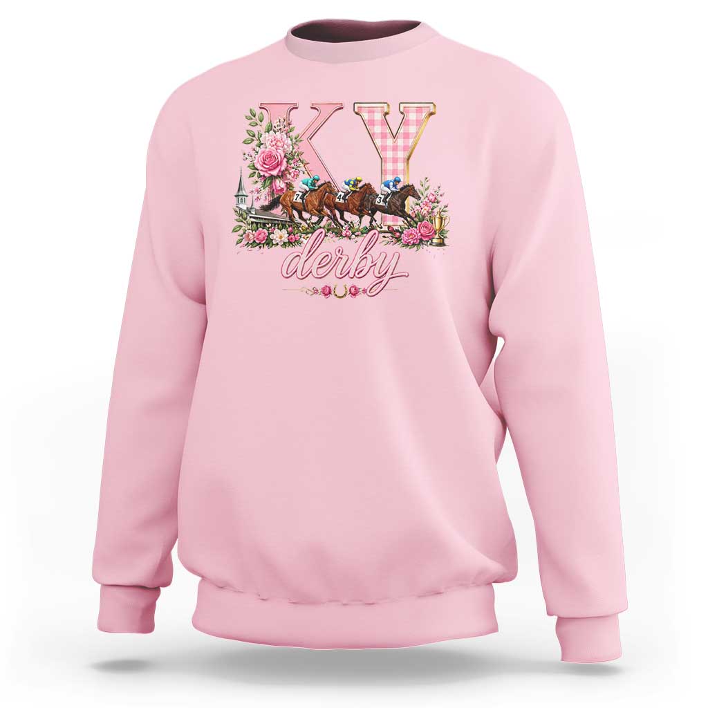 Horse Racing KY Derby Day Vibes Sweatshirt This is My Derby Day Dress