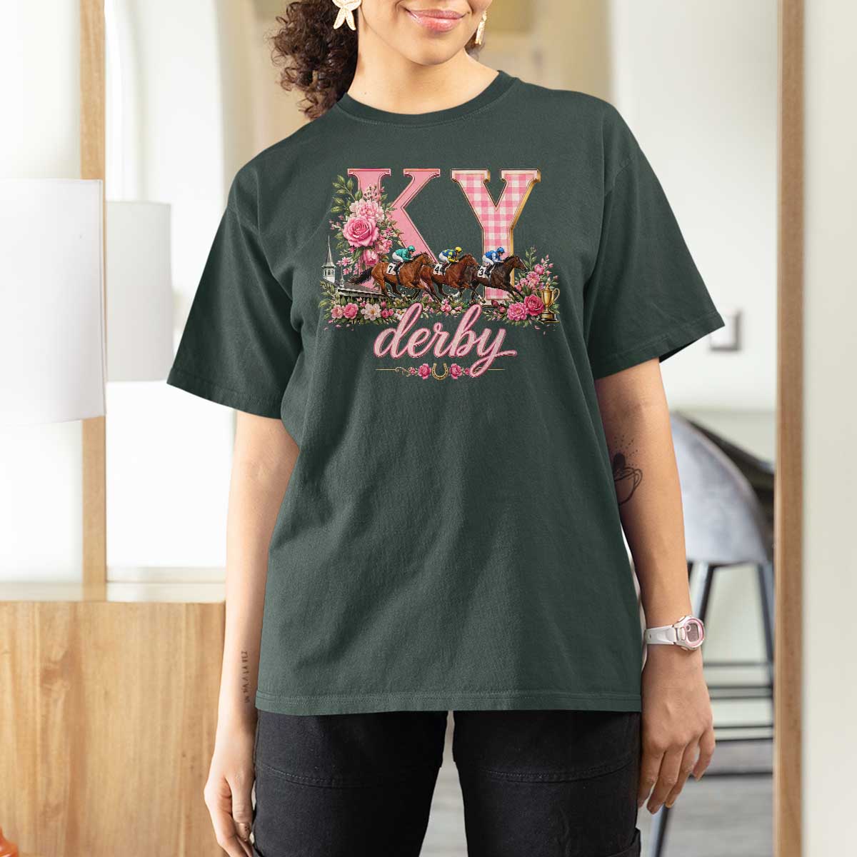 Horse Racing KY Derby Day Vibes T Shirt For Women This is My Derby Day Dress