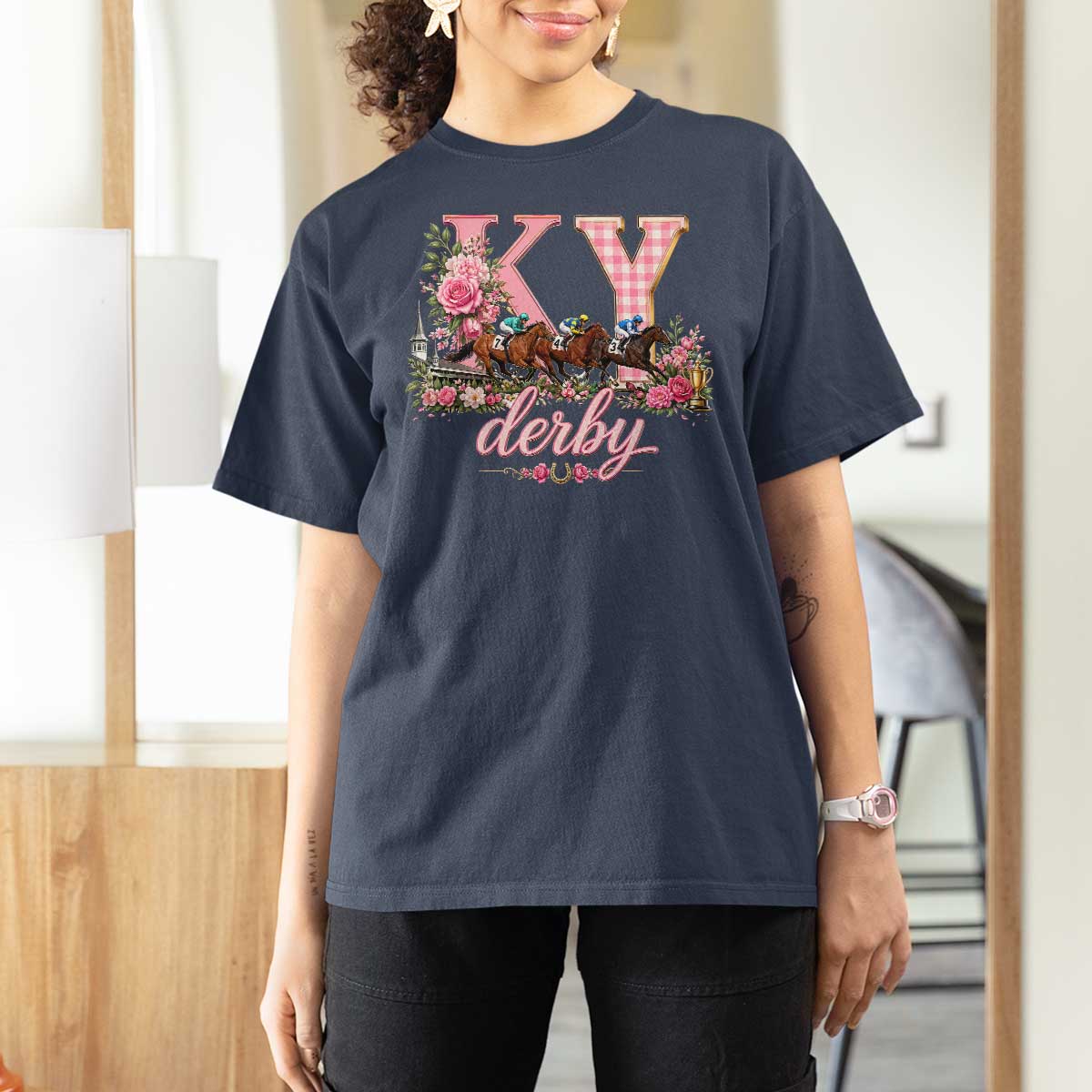 Horse Racing KY Derby Day Vibes T Shirt For Women This is My Derby Day Dress