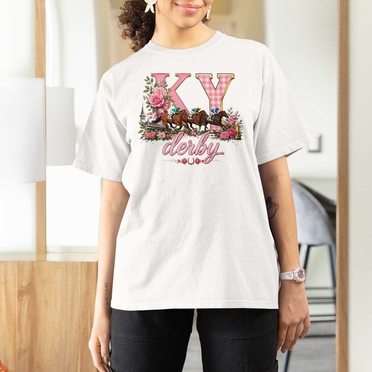 Horse Racing KY Derby Day Vibes T Shirt For Women This is My Derby Day Dress