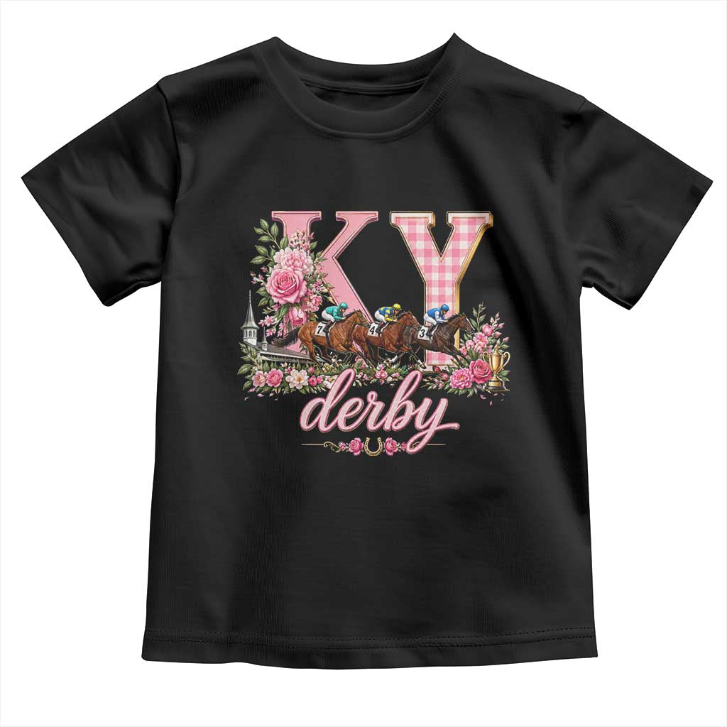 Horse Racing KY Derby Day Vibes Toddler T Shirt This is My Derby Day Dress
