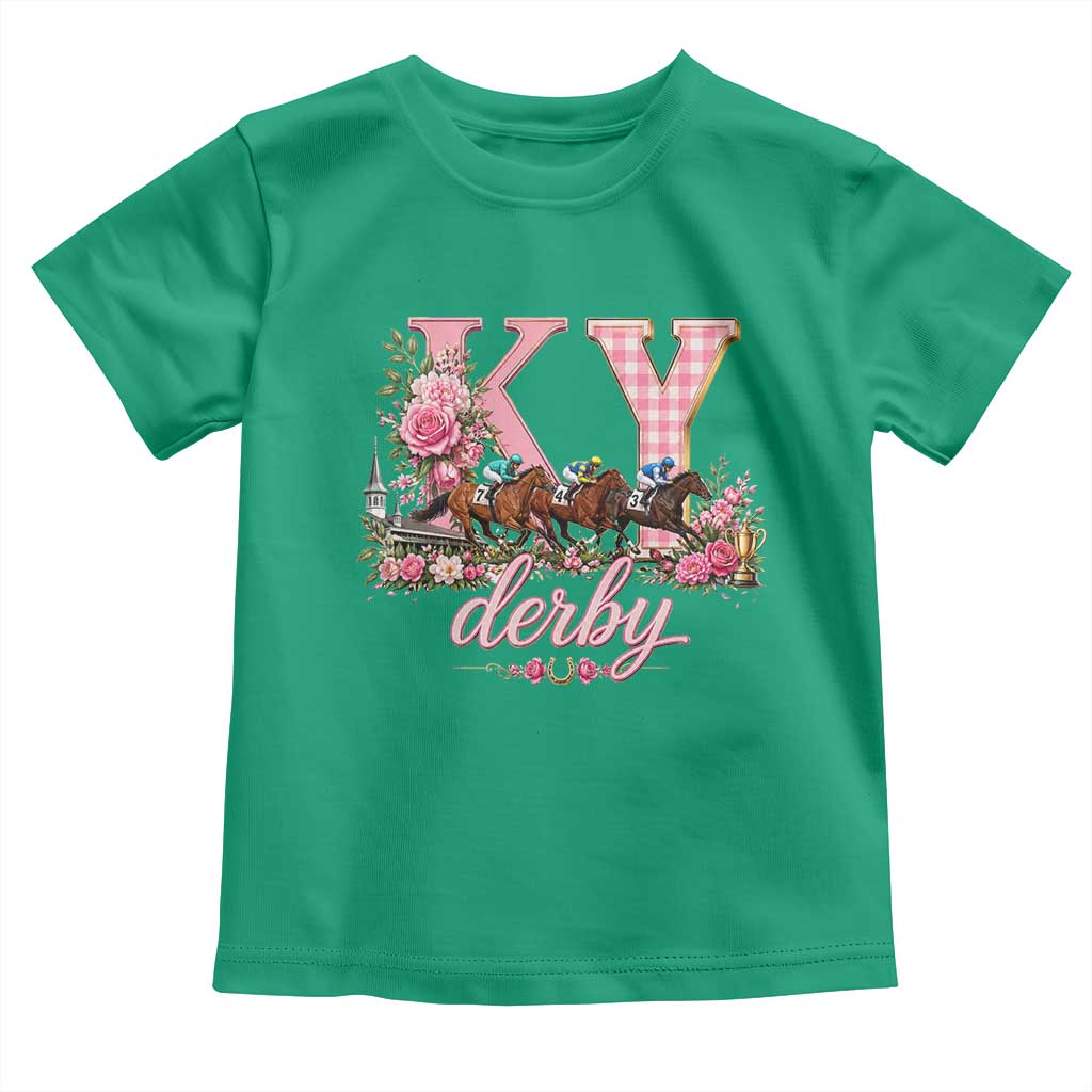 Horse Racing KY Derby Day Vibes Toddler T Shirt This is My Derby Day Dress