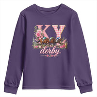 Horse Racing KY Derby Day Vibes Youth Sweatshirt This is My Derby Day Dress