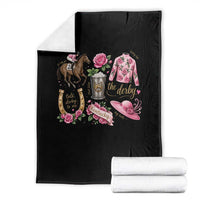 Horse Racing Derby Day Throw Blanket Doodles Funny Silks Jockey