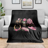 Horse Racing Derby Day Throw Blanket Doodles Funny Silks Jockey