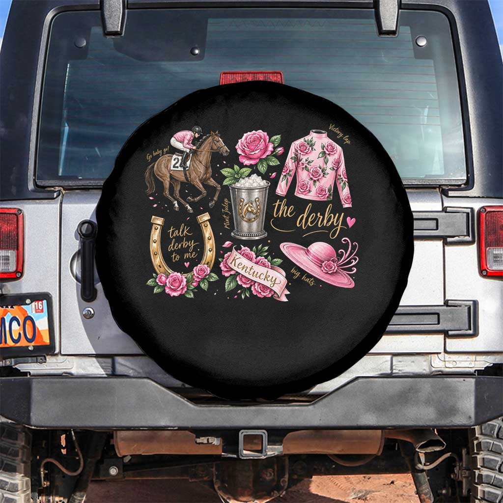 Horse Racing Derby Day Spare Tire Cover Doodles Funny Silks Jockey