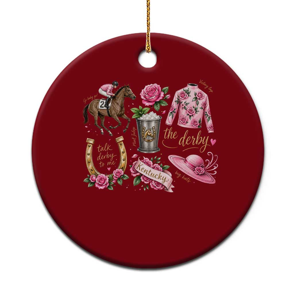Horse Racing Derby Day Ceramic Ornament Doodles Funny Silks Jockey