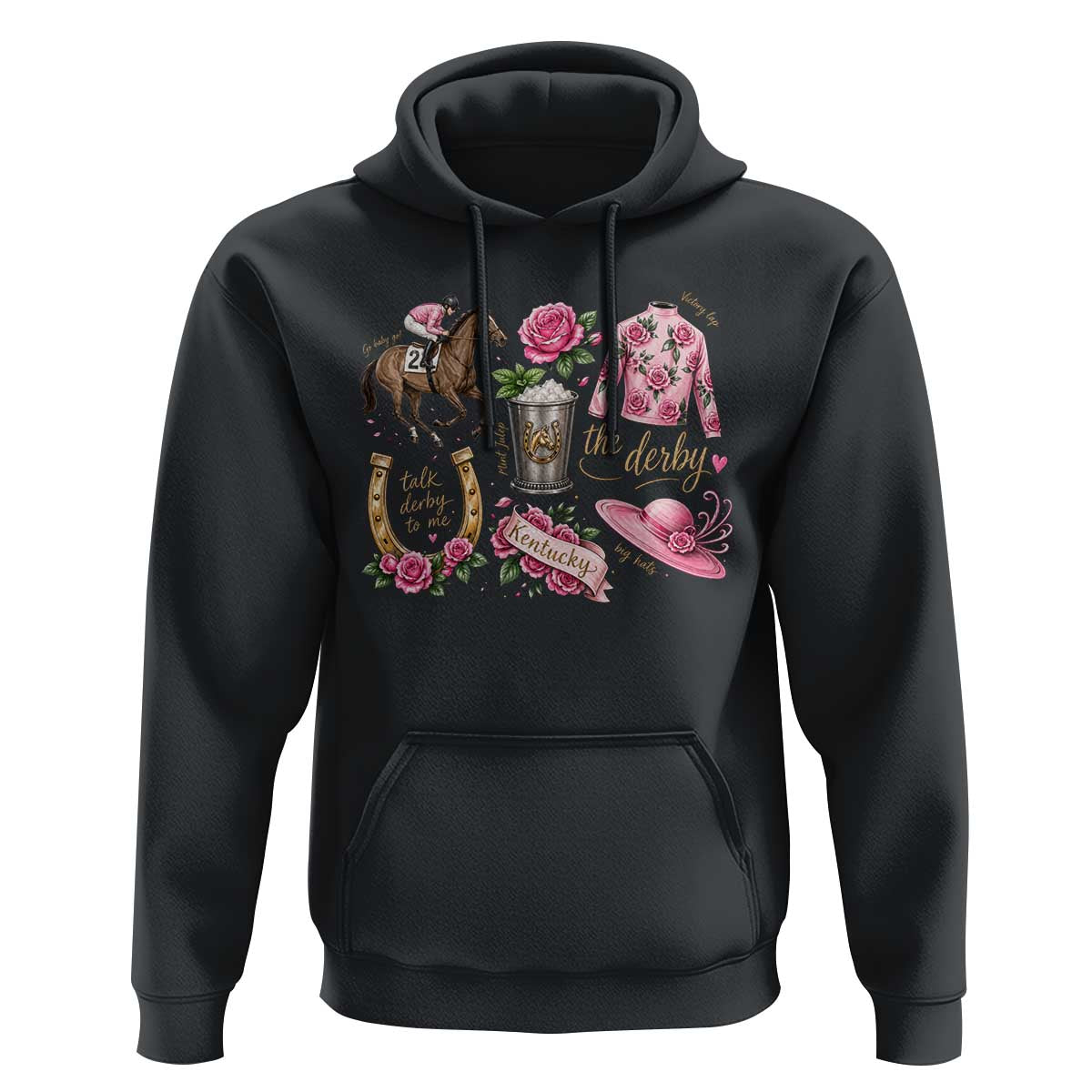 Horse Racing Derby Day Hoodie Doodles Funny Silks Jockey