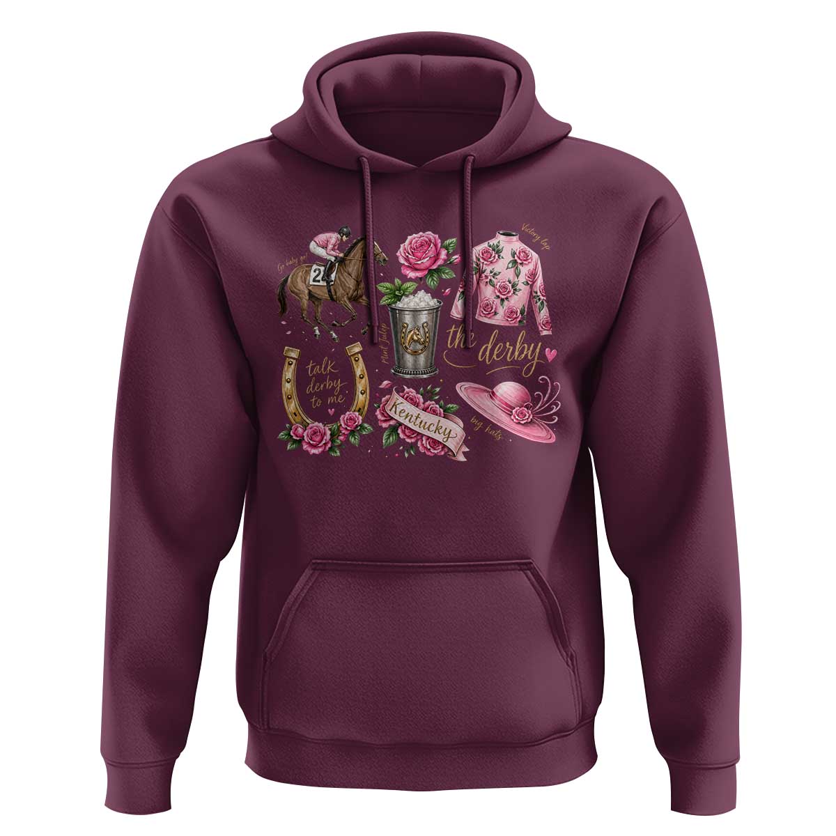 Horse Racing Derby Day Hoodie Doodles Funny Silks Jockey