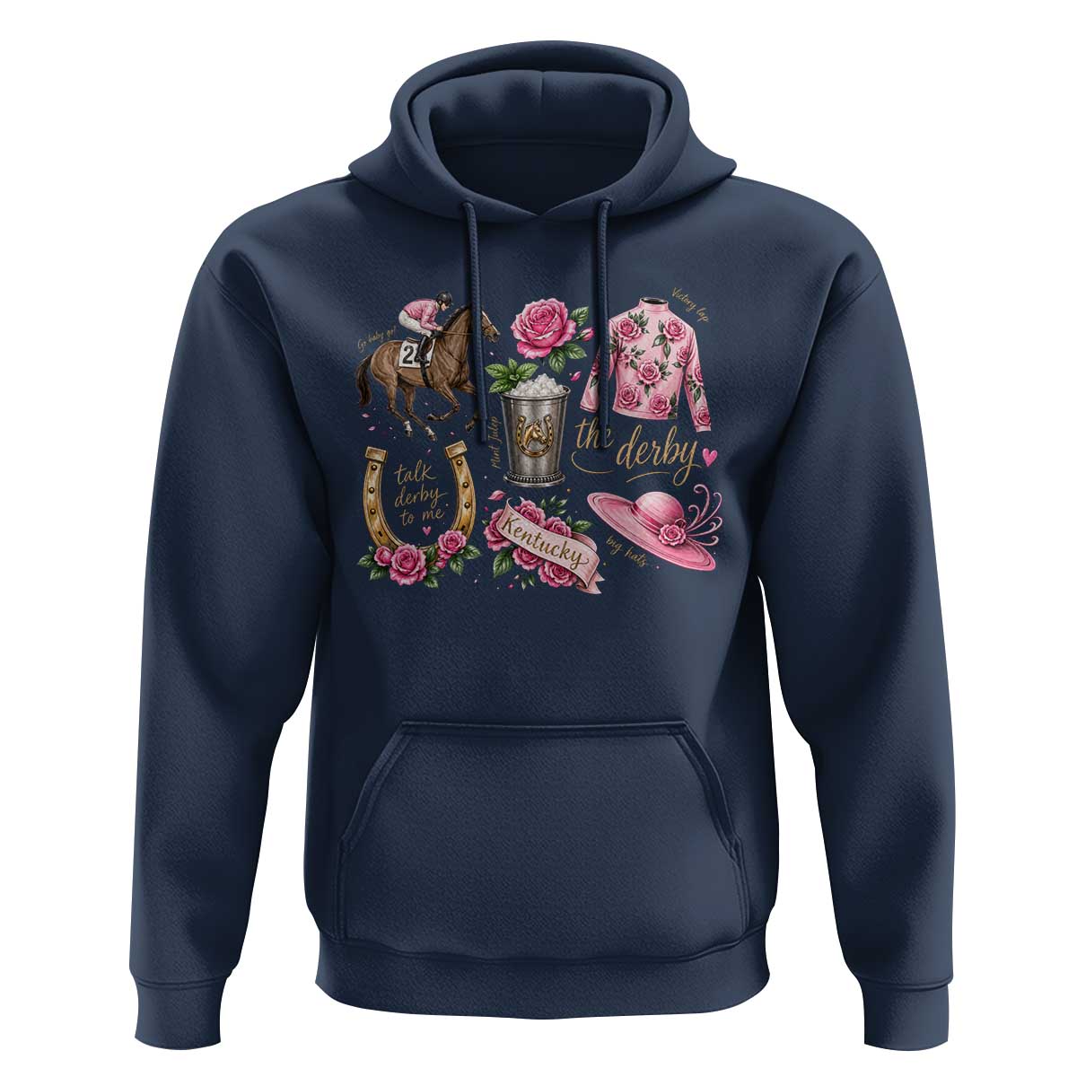 Horse Racing Derby Day Hoodie Doodles Funny Silks Jockey