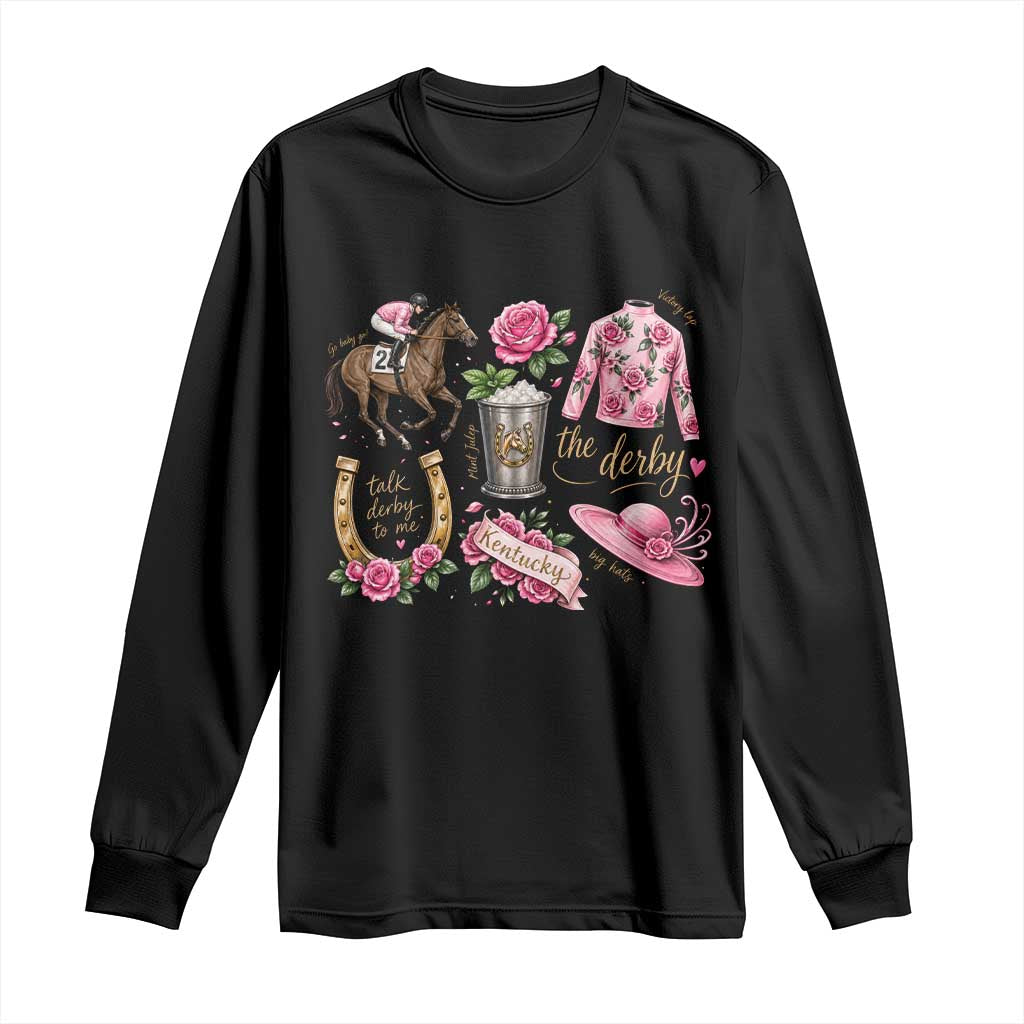 Horse Racing Derby Day Long Sleeve Shirt Doodles Funny Silks Jockey
