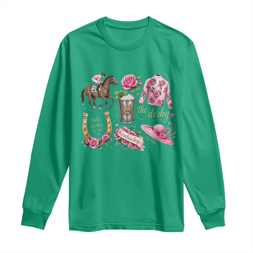 Horse Racing Derby Day Long Sleeve Shirt Doodles Funny Silks Jockey