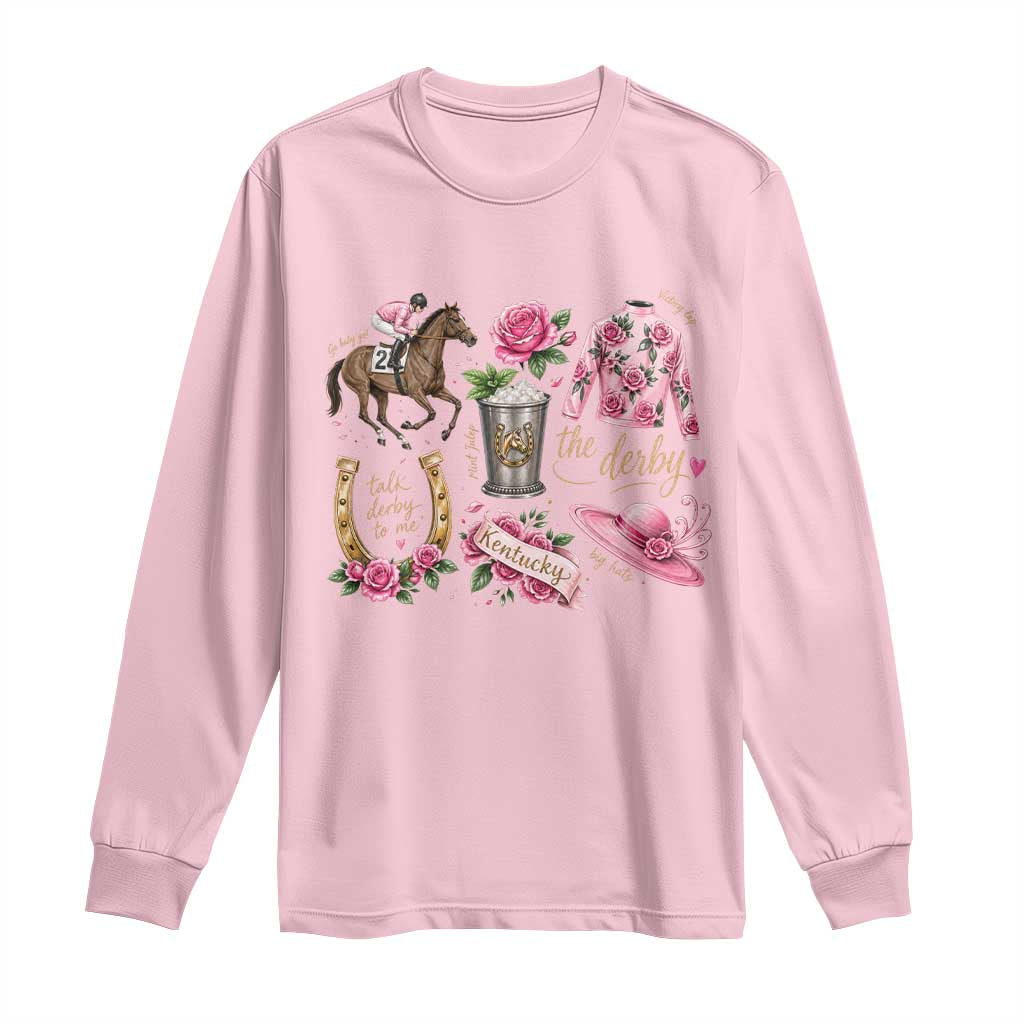 Horse Racing Derby Day Long Sleeve Shirt Doodles Funny Silks Jockey