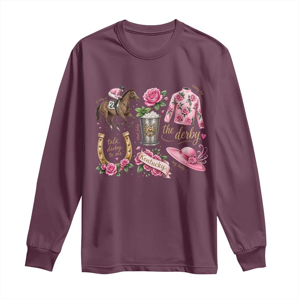 Horse Racing Derby Day Long Sleeve Shirt Doodles Funny Silks Jockey