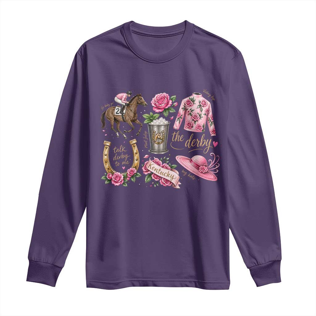 Horse Racing Derby Day Long Sleeve Shirt Doodles Funny Silks Jockey
