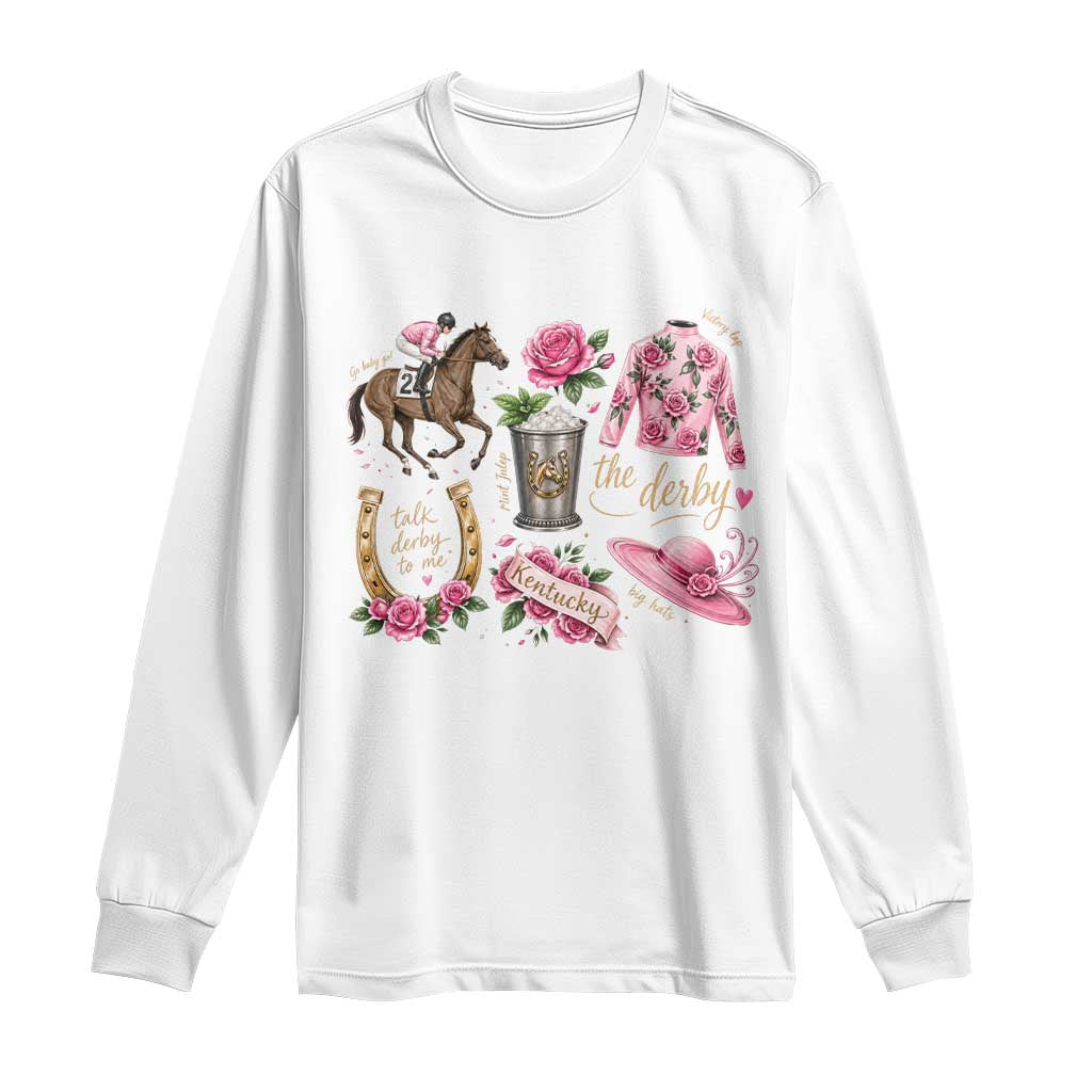 Horse Racing Derby Day Long Sleeve Shirt Doodles Funny Silks Jockey