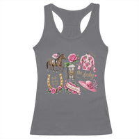 Horse Racing Derby Day Racerback Tank Top Doodles Funny Silks Jockey